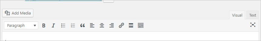 editor toolbar