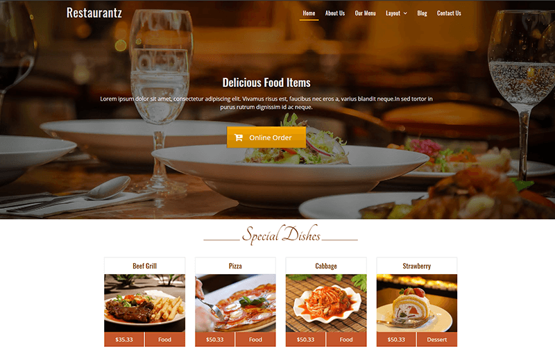 Restaurantz WordPress Restaurant Theme