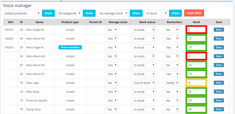 WooCommerce Out of Stock Manager