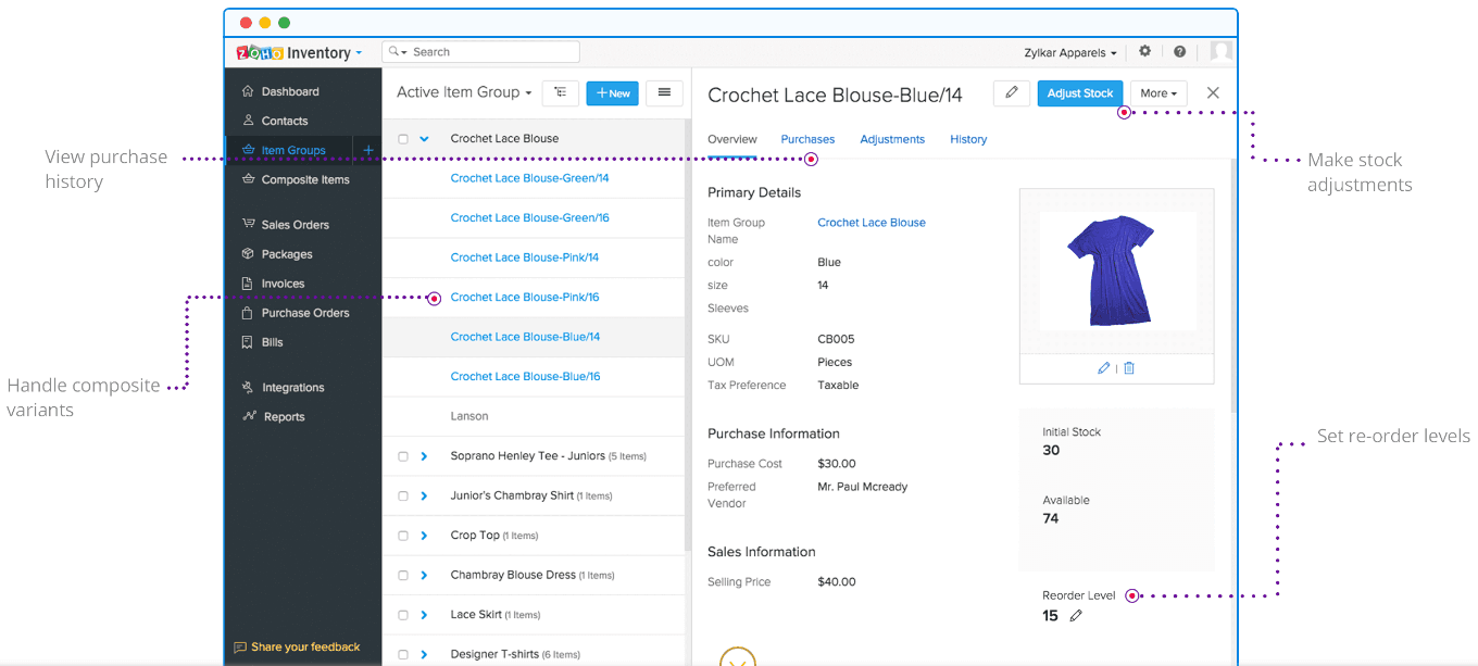 Zoho WooCommerce Inventory Management